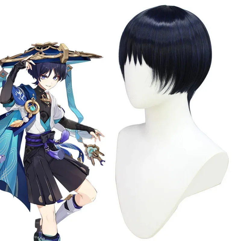 Genshin Impact Scaramouche Wanderer disfraz de Cosplay, traje Con sombrero y peluca para adultos, disfraces de cómic de Halloween para hombres y mujeres