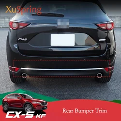 For Mazda CX-5 CX5 2017-2020 KF Car Rear Door Bottom Chrome Trim Tail Bumper Strips Stickers Cover Styling Accessories
