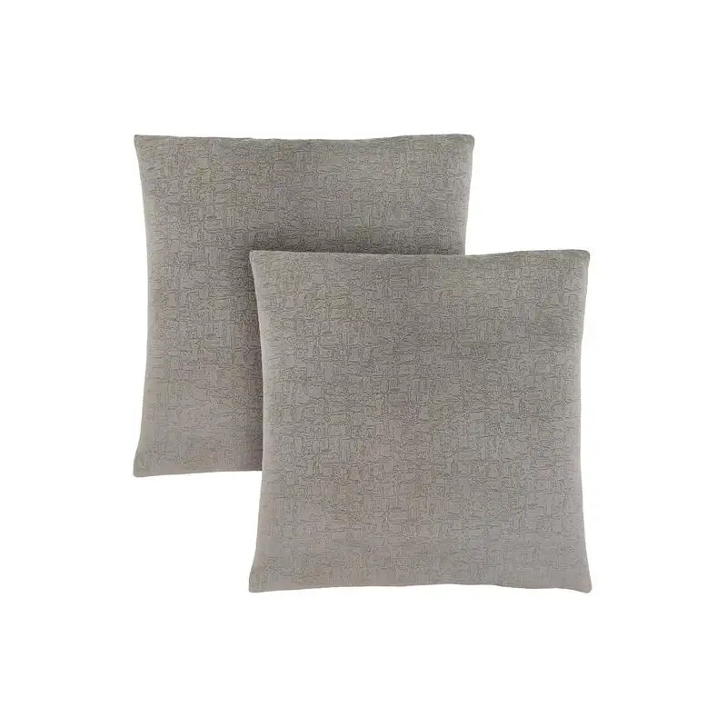 

Set of 2 Decorative Throw Pillows, 18x18 Square, Grey Hypoallergenic Polyester Insert Included, Modern Accent for Sofa, Couch,
