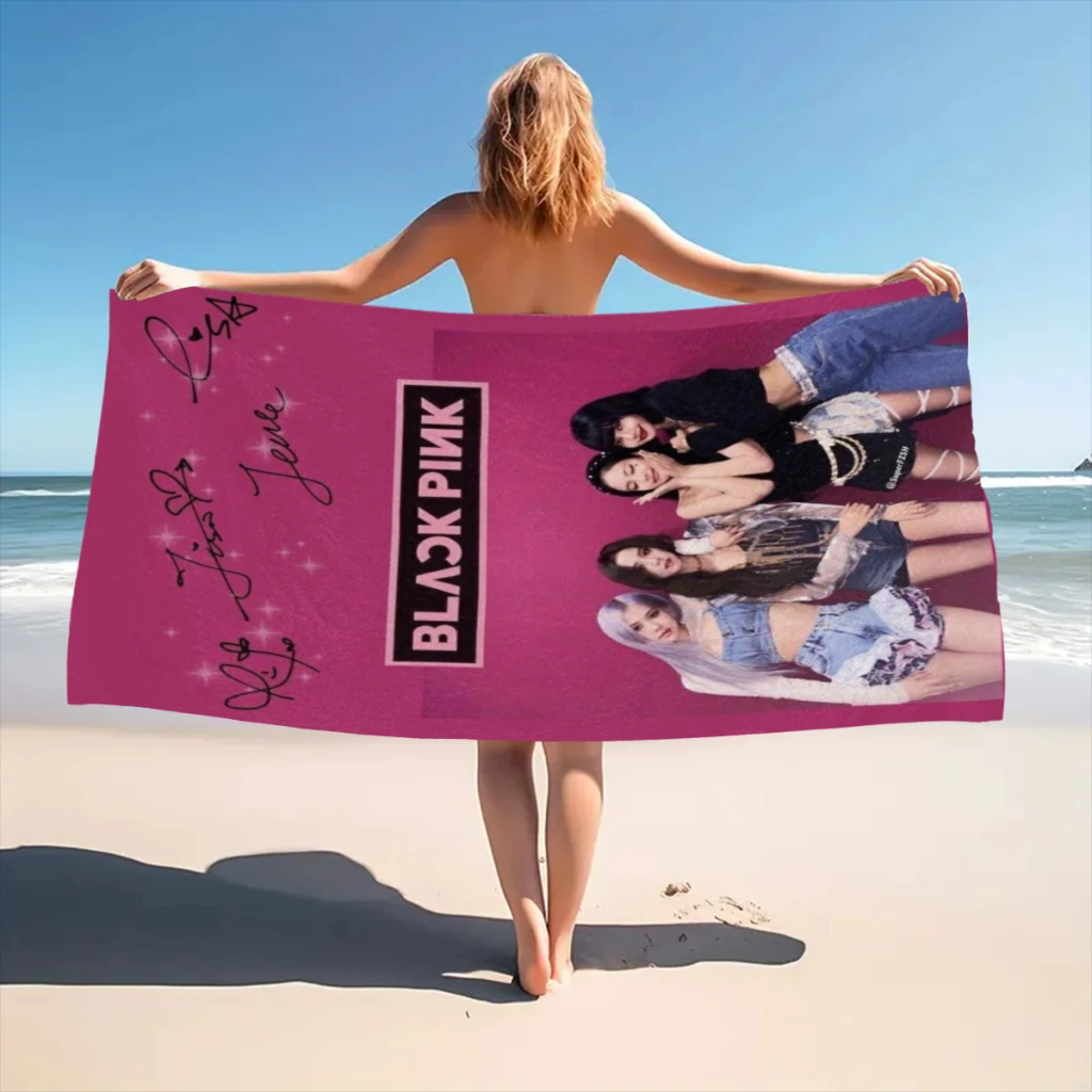 Like Black Love Pink Beach Towel  Poncho Bathing Towels Cover-ups Quick Dry Sand Free Yoga Spa Gym Pool