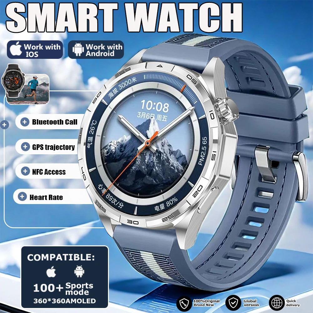 

2025 New Watch 6 Pro Smart Watch HD AMOLED Screen NFC GPS Tracker Bluetooth Call Waterproof Sports Health Smartwatch Men Women