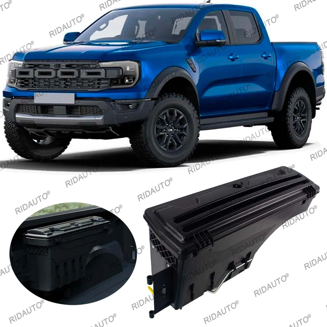 Rear Left & Right Locking Storage Tool Boxes For RANGER RAPTOR T9 2023-2026 4x4 Pickup Swing Case Bed Tool Box Side Storage Box