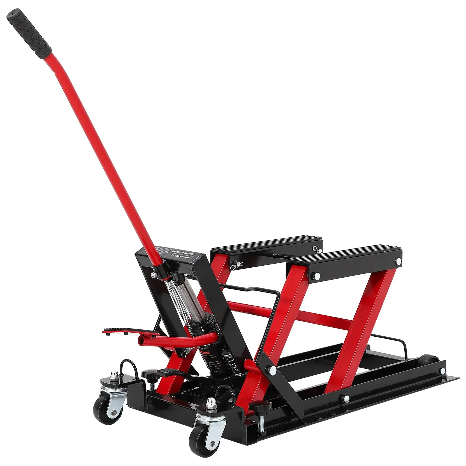 

Heavy Duty Motorcycle Jack, 1500lbs Portable Capacity Hydraulic Jack With 360° Swivel Caster For Dirt Bike UTV ATV