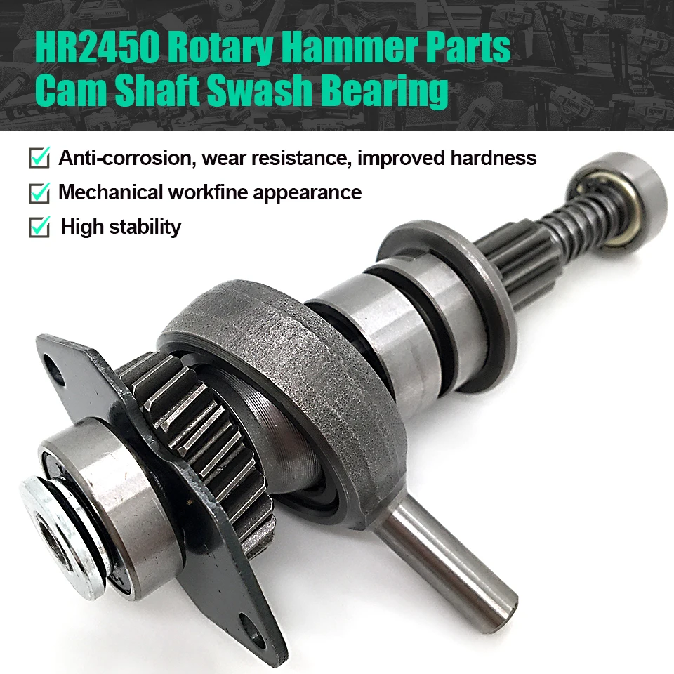 Shaft Gear Set Replace For Makita HR2450 Rotary Hammer Cam Shaft Swash Bearing Helical Gear Retainer Spring Spare Parts Clutch