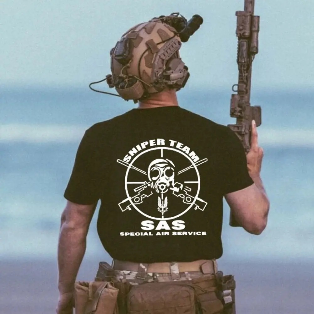 

Tough Guy Club Летняя хлопковая футболка в стиле милитари SAS с принтом противогаза с короткими рукавами Мужская повседневная футболка для занятий спортом на открытом воздухе Повседневная одежда