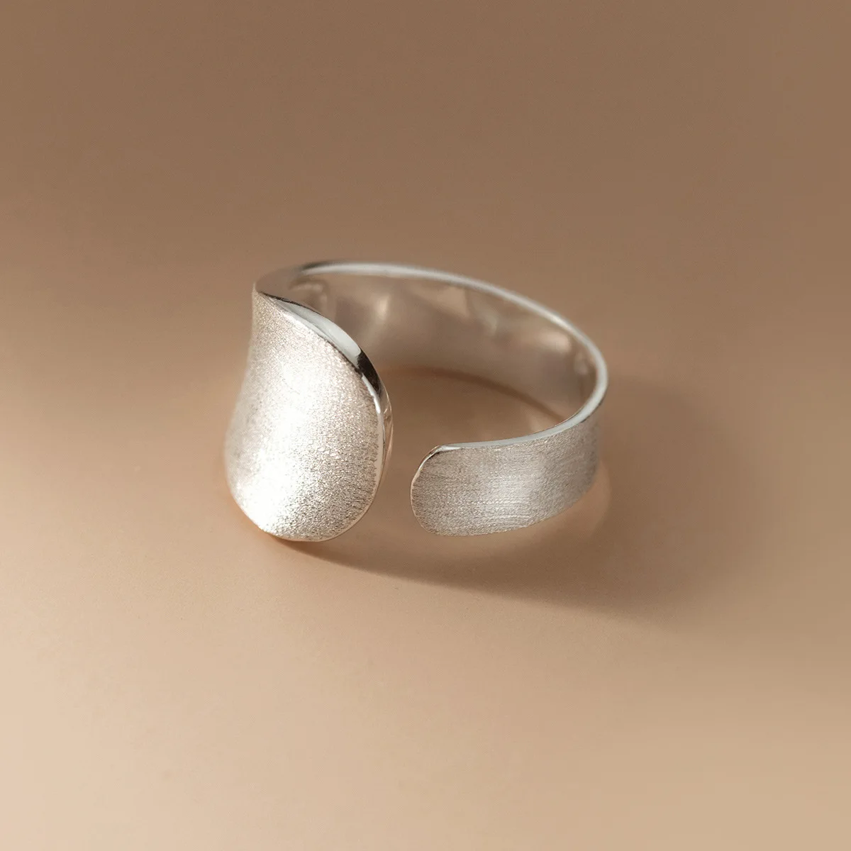 925 Sterling Zilveren Geometrische Brede Ringen Voor Vrouwen Mannen Eenvoudig Ontwerp Mode Open Verloving Handgemaakte Paar Ring Cadeau