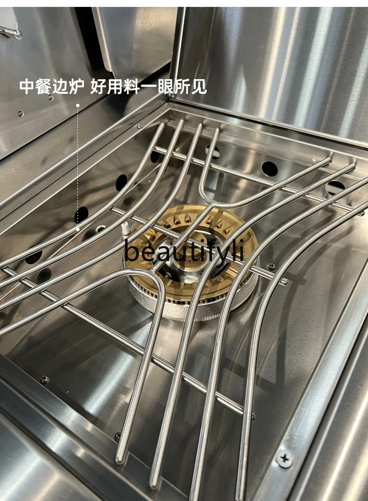 Courtyard New Stainless Steel Modular Combination Grill Mobile Grill, Outdoor Kitchen