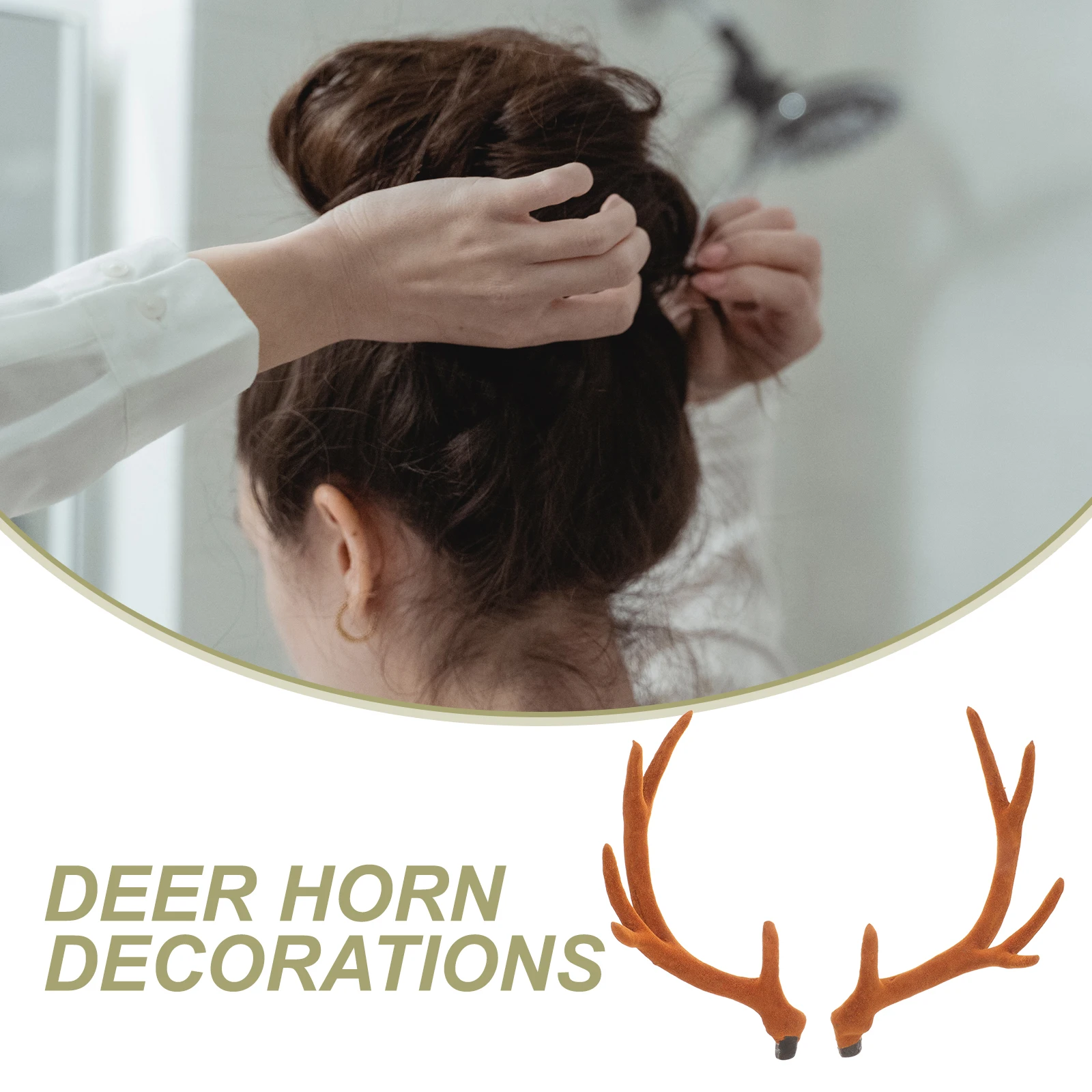 

Simulated Deer 17CM Brown Headband Decor DIY Accessories Reindeer Antlers Christmas Hair Reindeer Antlers Adult Props