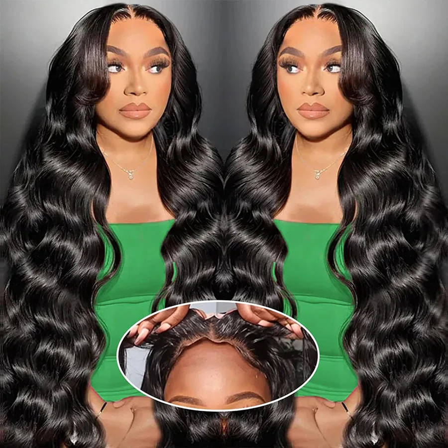 Perruque Lace Closure Wig sans colle, cheveux naturels, 5x5, pre-plucked, avec bande élastique, bling hair, qualité 12a, 32 amaran