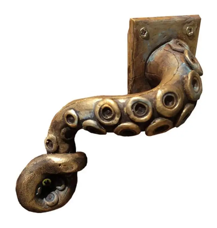 Retro Octopus Door Handle Resin Crafts Furniture Cabinet Drawer Door Knob Handle Home Decor Octopus Tentacle Door Handle Pulls