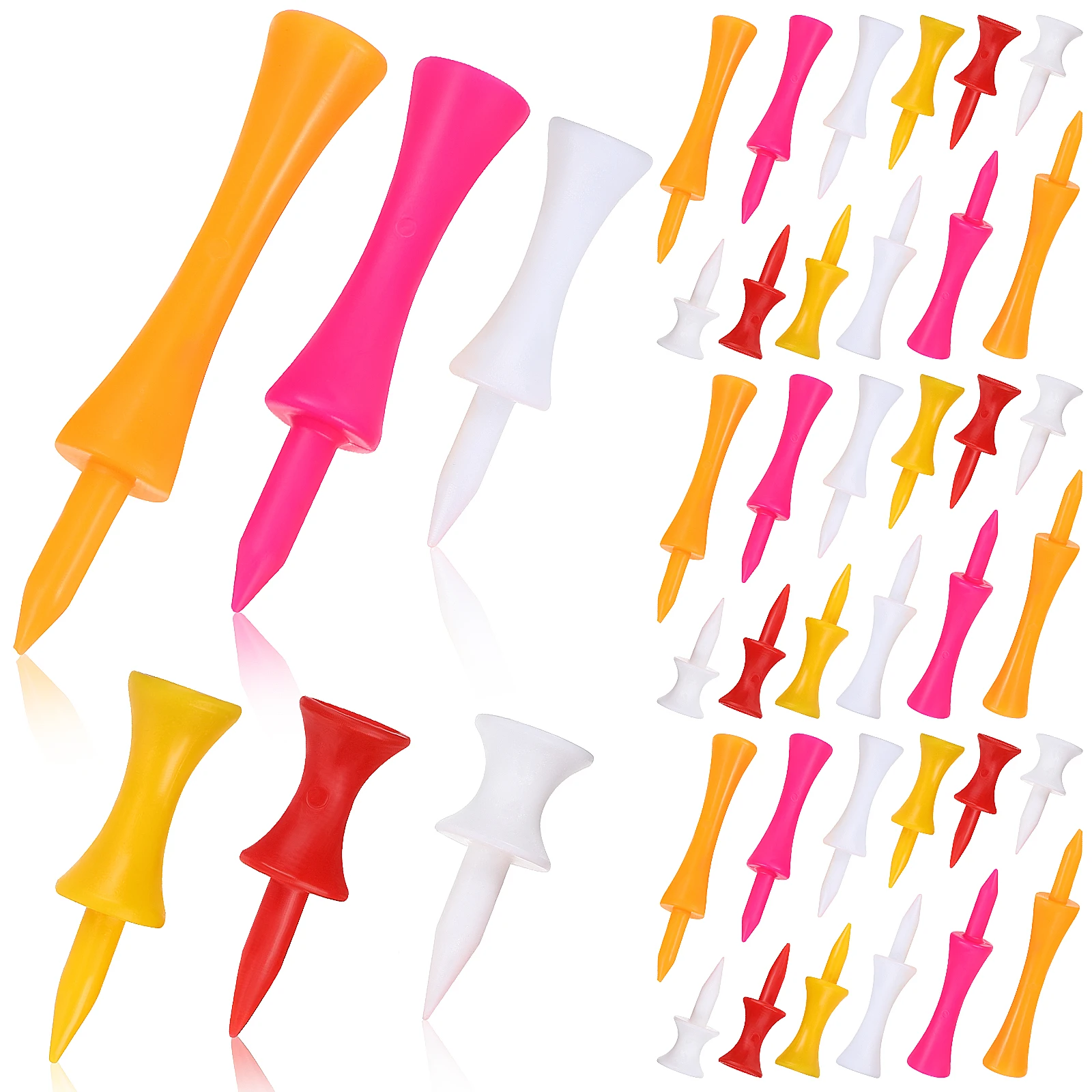 

120 pcs Tees 6 Color Plastic Training Accessories Golf Ball Practice Stands Outdoor Indoor Practice Golf Ball Holder Stand