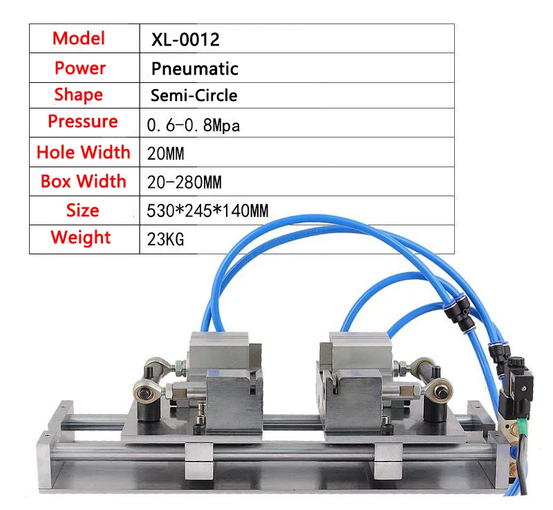 Pneumatic Paper box Punching machine Semi-Circle Shape Gift box Round half Hole Opening machine Semi-Circular Punching machine