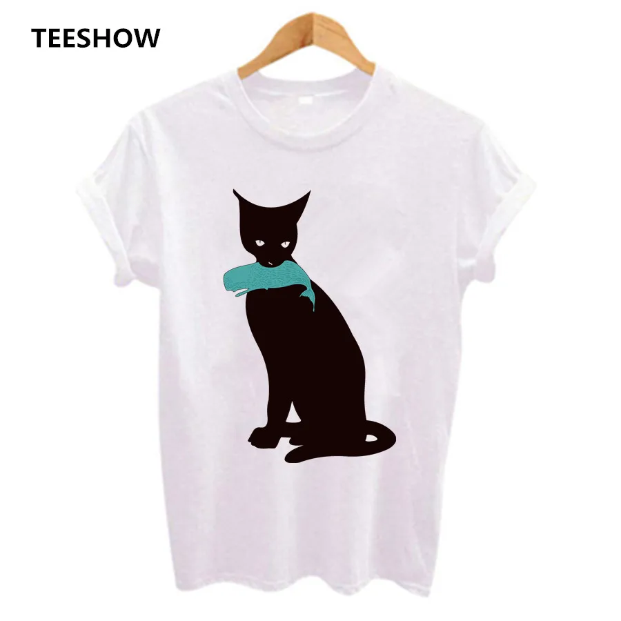 Funny Animal Printed Cat Women t-shirt Summer t Shirt Cute Style Female Tops Short Sleeve O-Neck Casual Tee Shirt Two geese