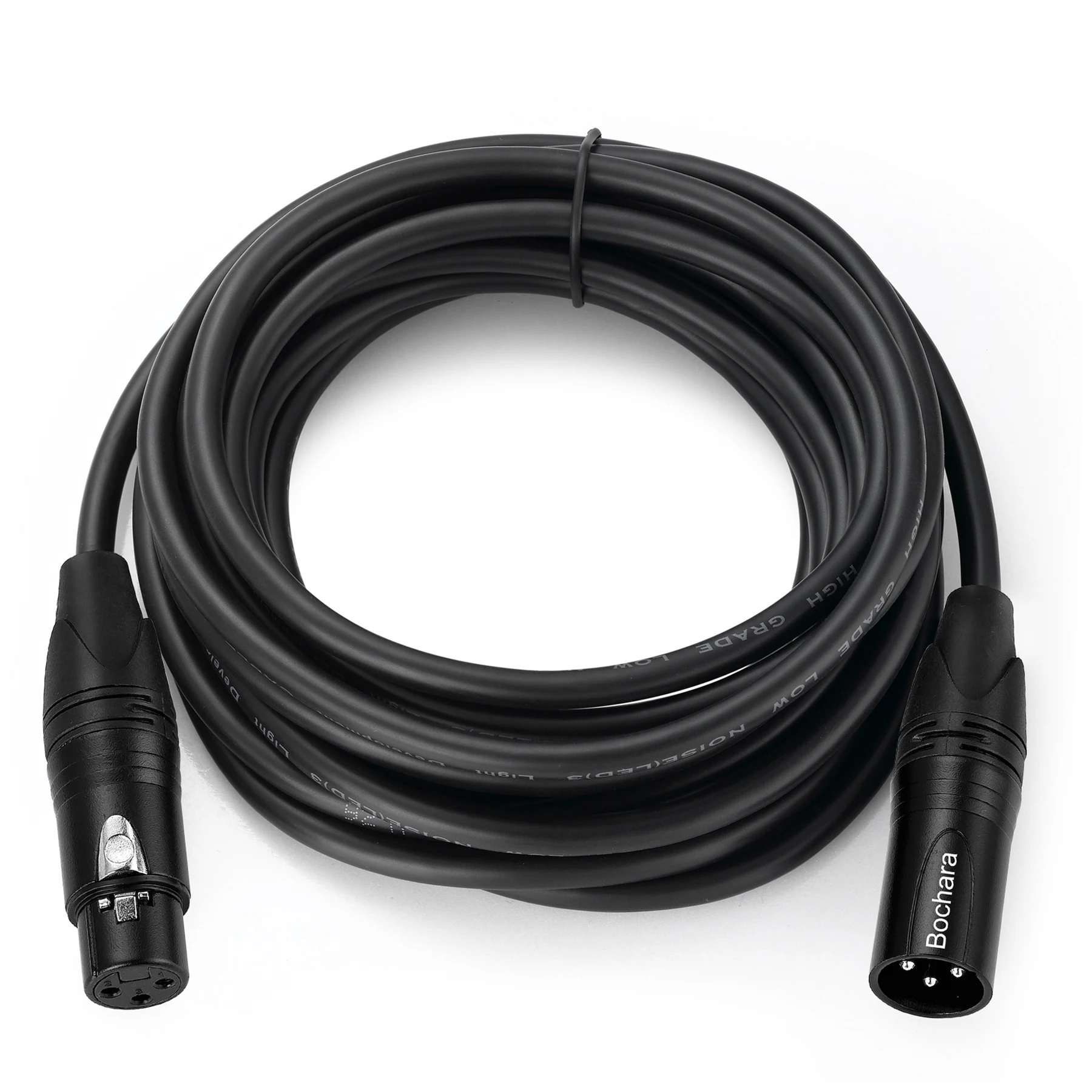 Bochara Balanced Shielded Cord XLR Male to Female 3PIN Cable For DMX Stage Lights Microphone Recording Speaker Mixer