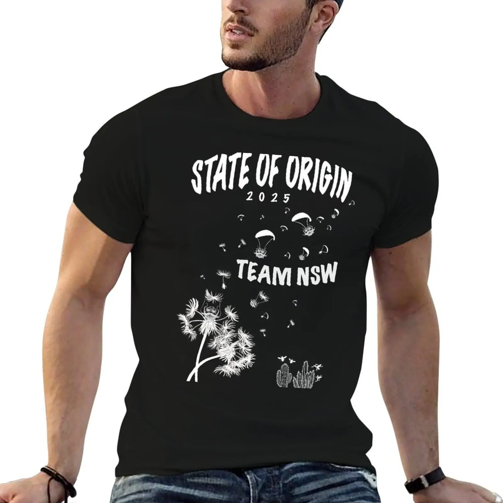 2025 NSW Cockroaches - Paragliding State of Origin - White T-Shirt man t shirt cotton t shirts cotton 100% T-Shirt