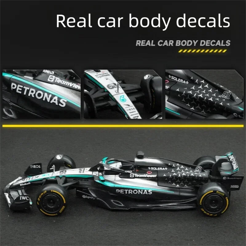 Bburago 1:43 Scale Mercedes-AMG F1 W15 W16 Formula 1 Racing Car Diecast Alloy Model Simulation Vehicle Collectible Gift for Kids view 6