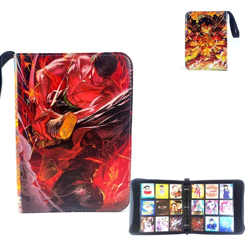 Luffy Card Binder One Piece Roronoa Zoro Fotoalbum Ritsboek 400/900 Pocket Holder TCG Kaarten Opslag, Anime Albums Cadeau
