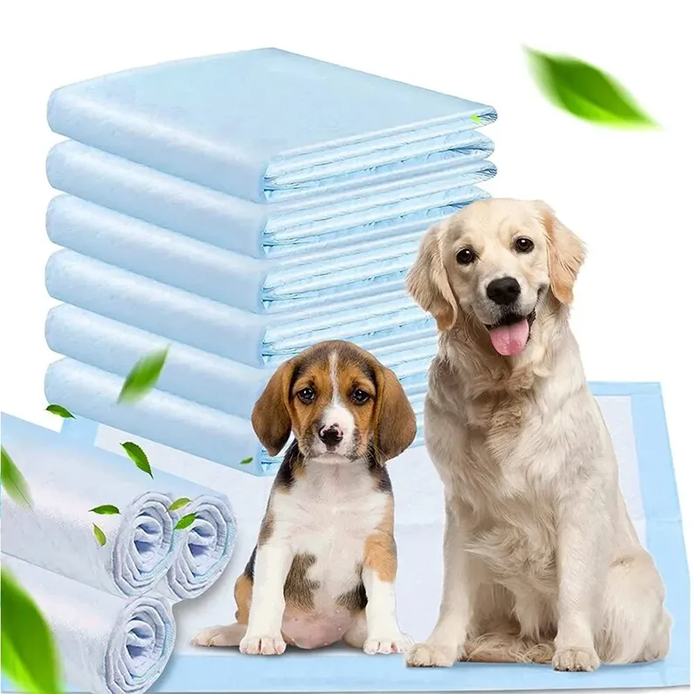 100Pcs Pet Diaper Dog Super Absorbent Training Pee Pads Disposable Healthy Nappy Mat For Cats Dog Diapers Quick-dry Surface Mat