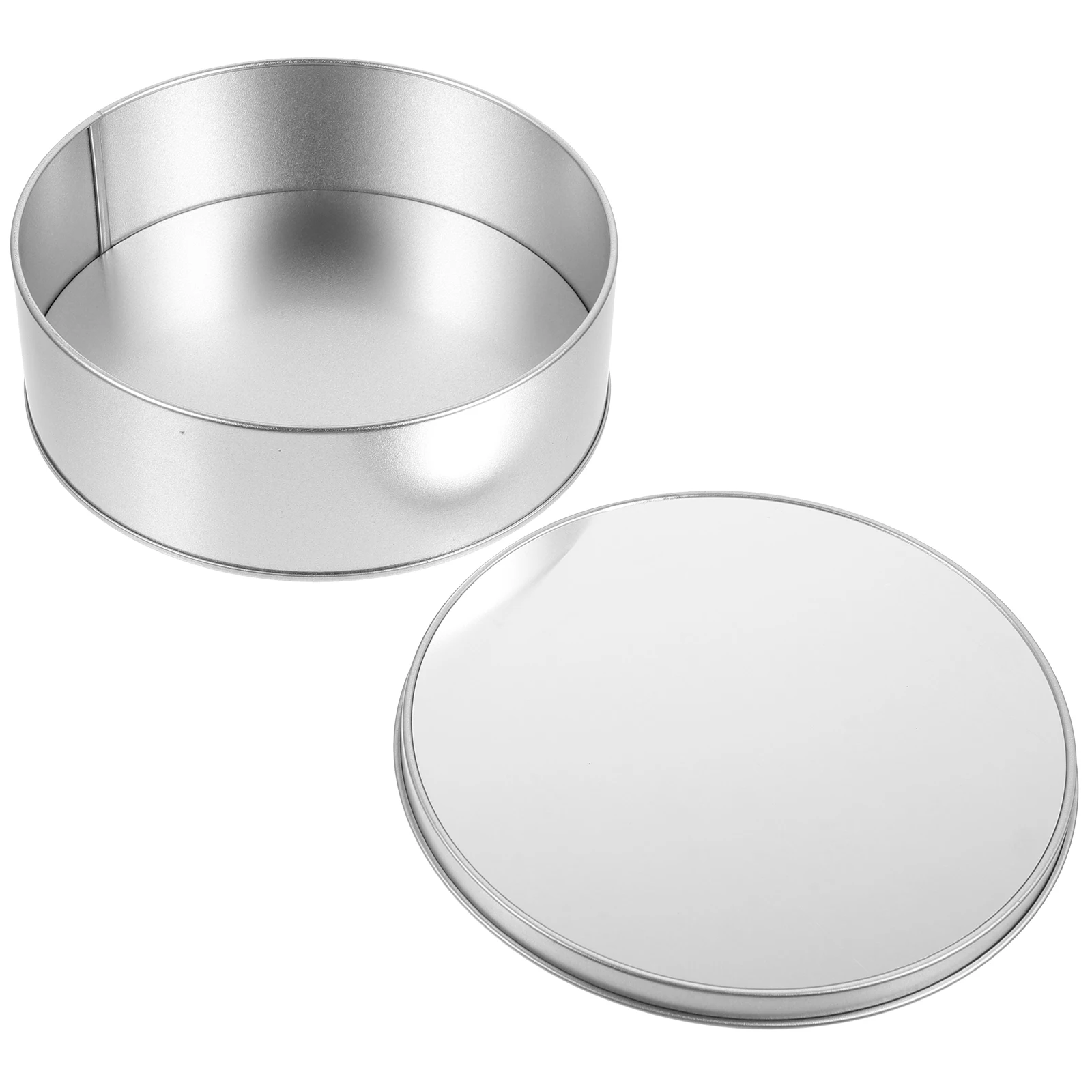 

Round Metal Gift Box 2 White Candy Cookie Storage Boxes Birthday Wedding Party Tin Sublimation Blanks Packaging