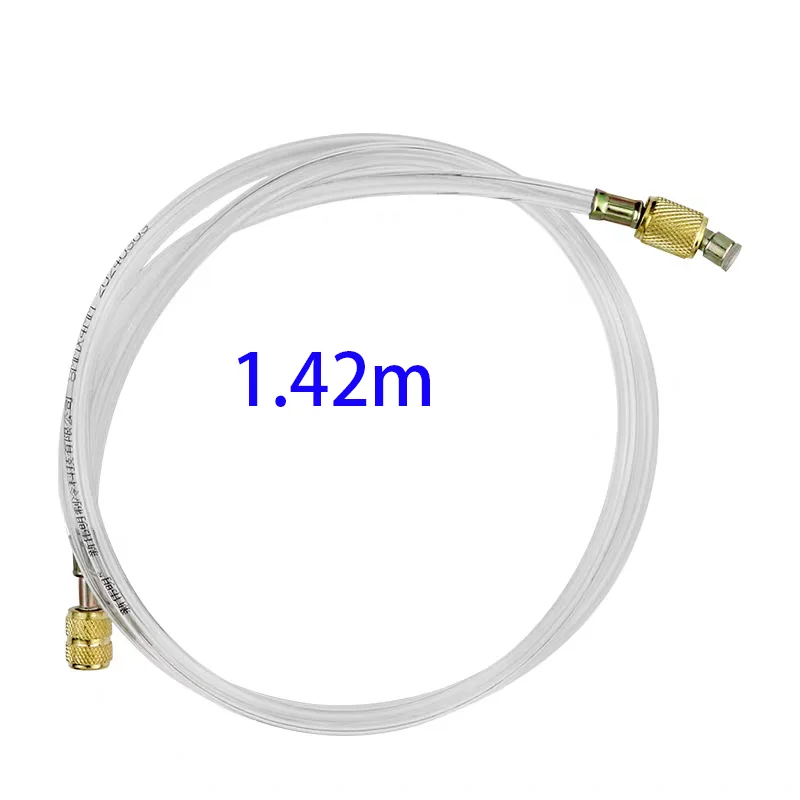 Metric inch plug air conditioning transparent filling tube refrigerator refrigerant hose 1.42m