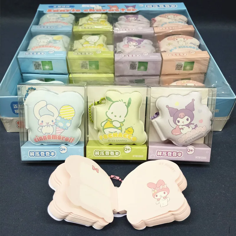 Sanrio Stationery Cinnamoroll Melody Kuromi Decompression And Stress Relief Notebook Pocket Book Students Nice Gifts