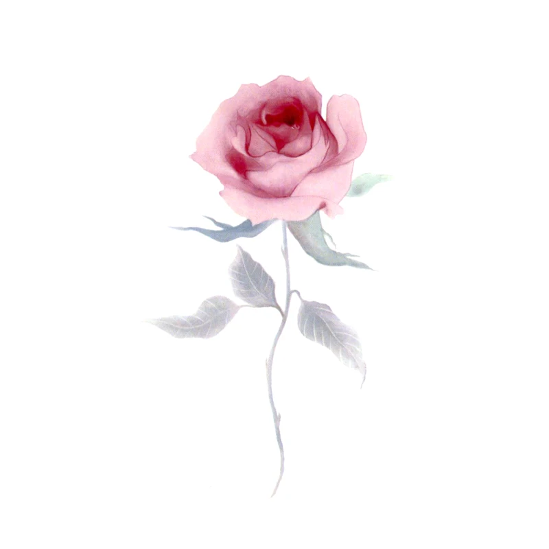 Pink Rose Flower Waterproof Temporary Tattoos Men Flash Tattoo Stickers  Henna Tatoo Body Art Fake Tattoo Sleeves