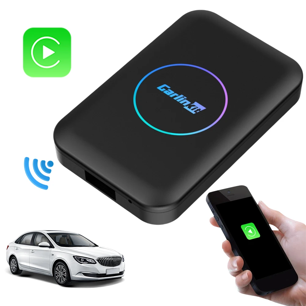

Wireless CarPlay Android Auto Adapter AI Box for Android 10 Smart TV Box Plug and Play for OEM Wired CarPlay Android Auto Cars