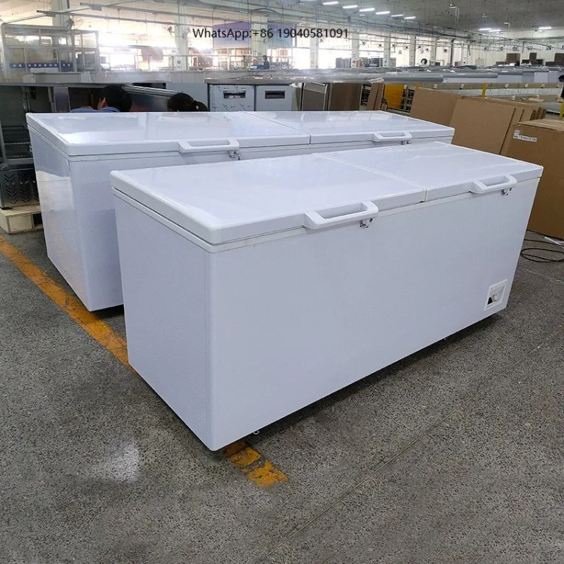 Commercial Direct Cooling 660L Horizontal Deep Freezer Single-Temperature Top Open Chest Freezer for Meat Storage
