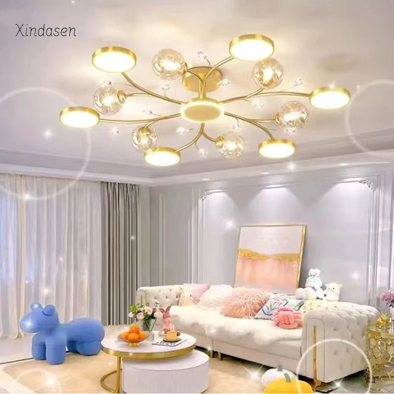 

Modern Nordic Ball Glass Chandeliers Living Room Chandelier Bedroom Kitchen Dining Home Decor Crystal Pendant Ceiling Light Lamp