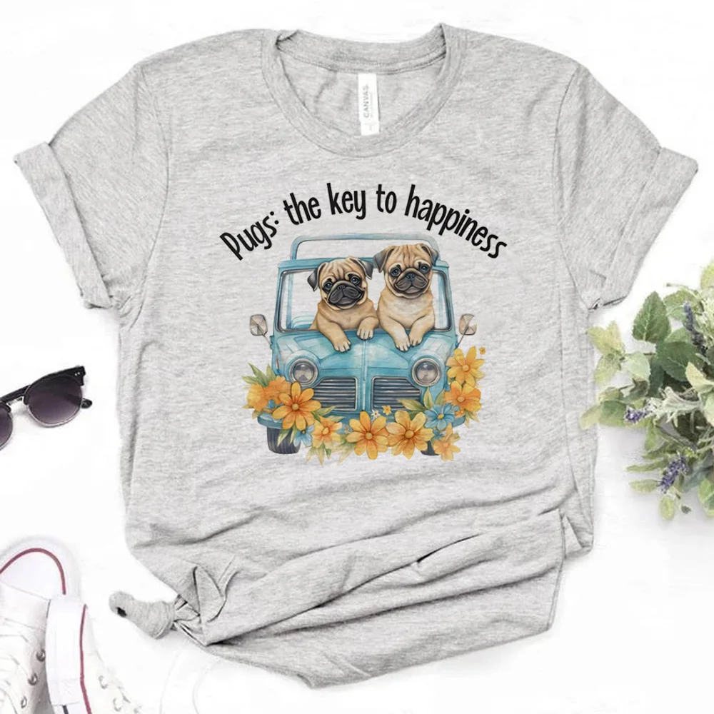 Pug top women harajuku t shirt girl manga y2k graphic clothes