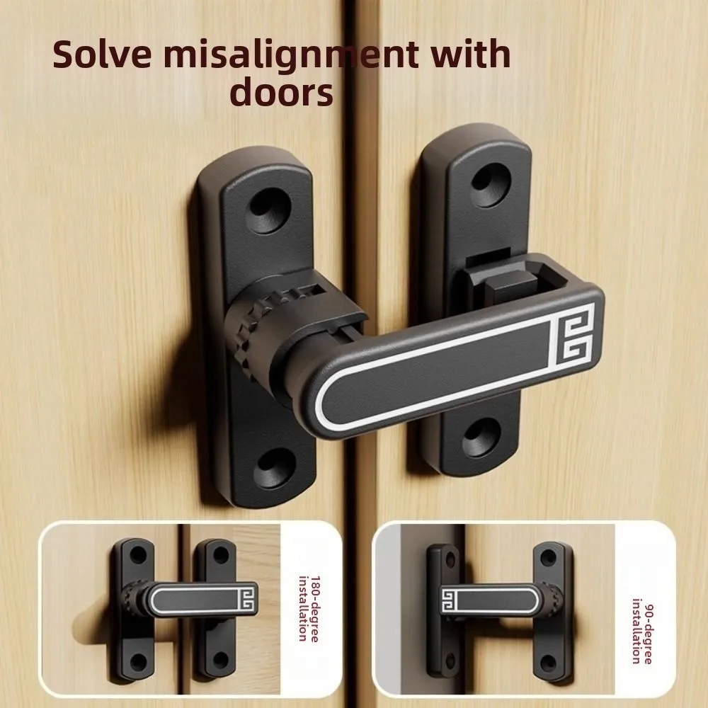

Surface-Mounted Luminous Door Buckle Anti-theft Luminous Door Hasp Zinc Alloy Easy to Install Door Catch Bolt Hardware