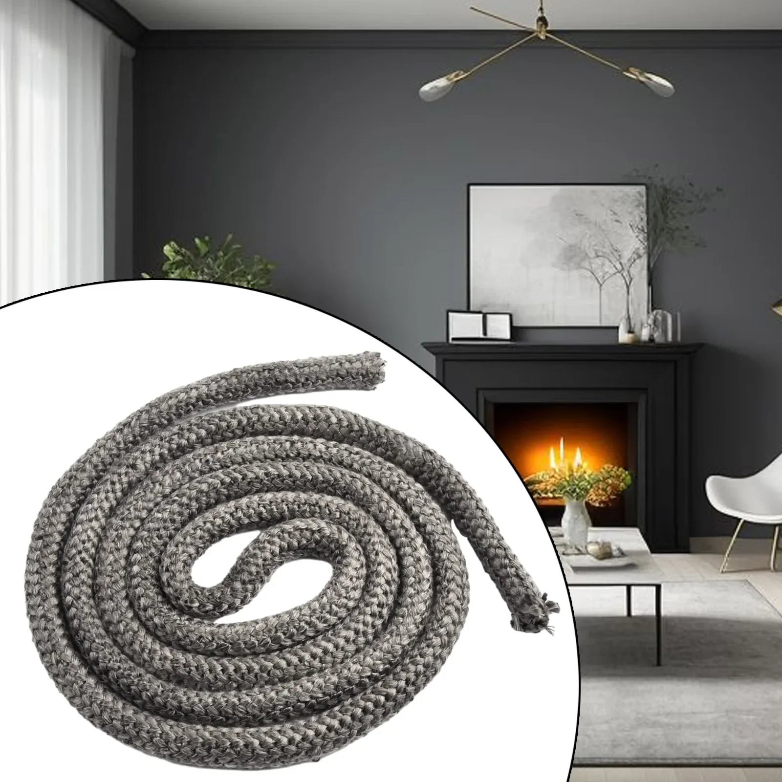 

Stove Door Gasket Fiberglass Rope Seal 20 Mm Fireproof For Chimneys And Fireplaces Accessories Door Seal Industrial Oven Soft