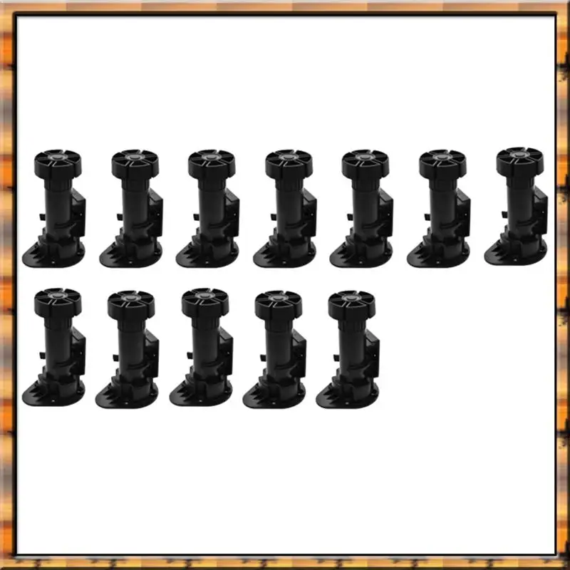 

2025 Trend12 Pack, черные выравнивающие ножки шкафа, мебельные ножки, регулируемые от 3-7/8 дюймов до 5-1/8 дюймов, для мебели, шкафов