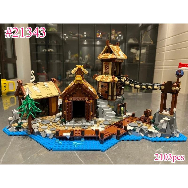 

2026 NEW 2103PCS 21343 Viking Village Creative Series Building Blocks Puzzle Toy Gift for Boys and Girls