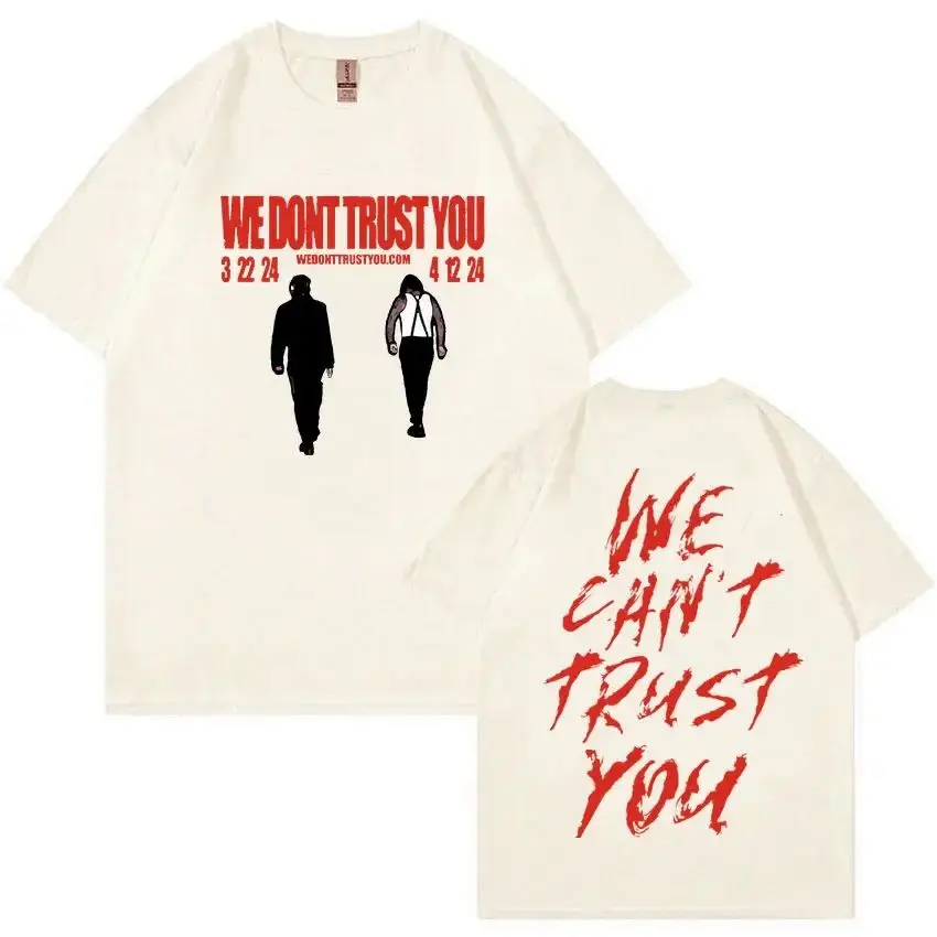 Rapper Future Metro Boomin We Don't Trust You Album T-Shirt Men's Hip Hop Gothic Vintage Cotton Short Sleeve T Shirts Streetwear