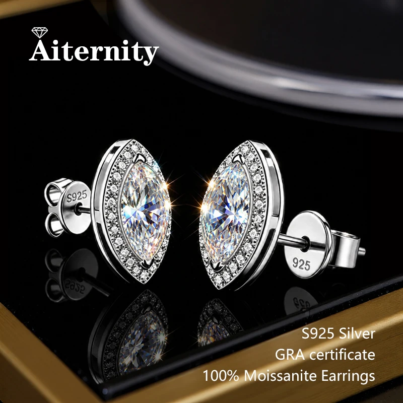 0,5-2ct Radiant-Schliff Moissanit-Ohrringe 3EX D VVS1 Zertifiziert S925 Silber Damen-Party-Schmuck Geschenk mit GRA-Zertifikat – Detail 7