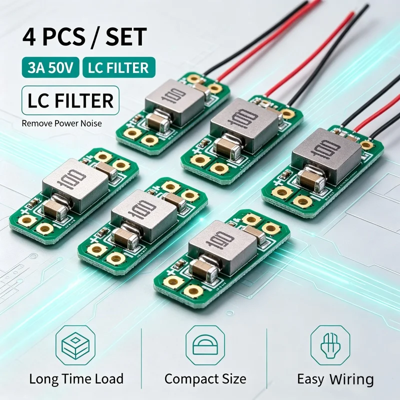 4 piezas de módulo de filtro IFlight LC 3A 50V con protección contra polaridad inversa para cámara de dron RC FPV Freestyle y transmisor AV