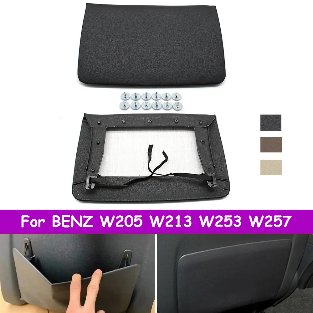 

W205 W213 W253 W257 Car Seat Back Panel Leather Backrest Storage Pocket Cover For Mercedes Benz C E GLC CLS Class 2059105320