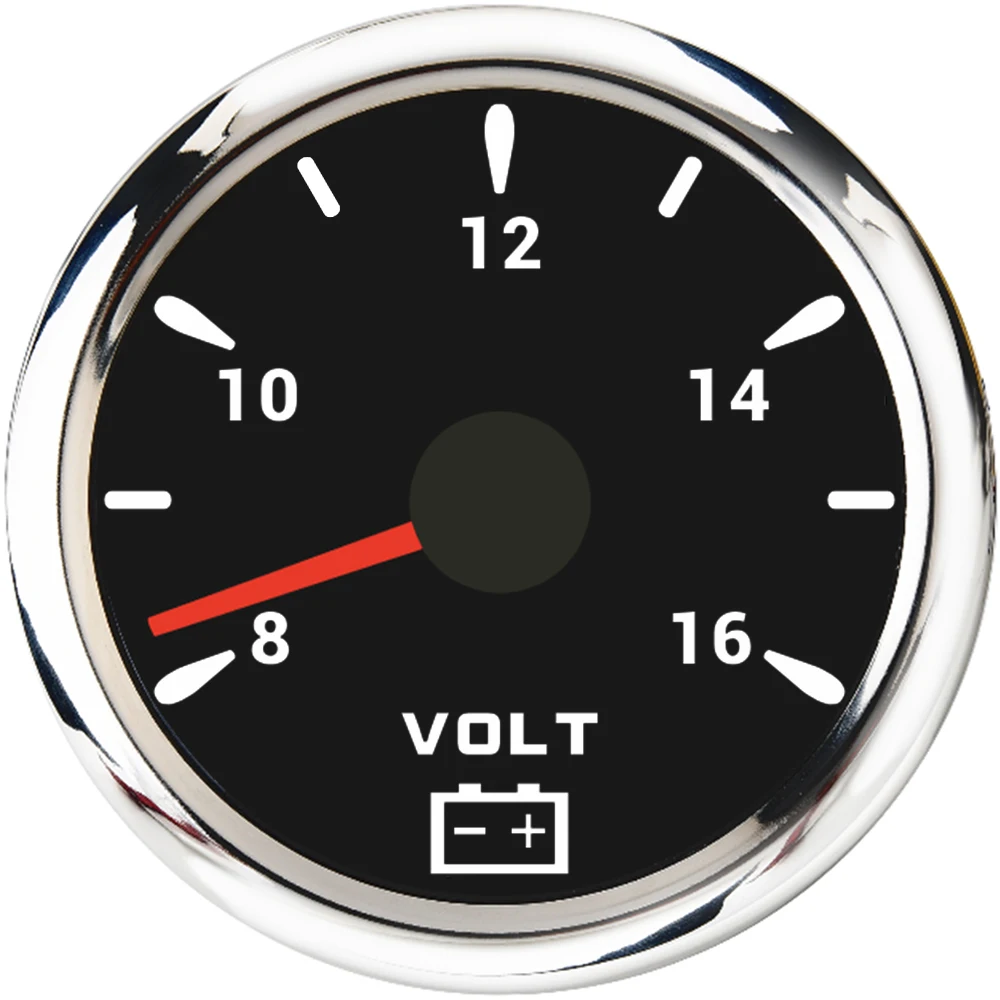 

52mm Voltmeter Volt Gauge 8-16V 16-32V with 7 Colors Backlight for Boat Automobile Motorcycle Yacht Universal Waterproof 12V 24V