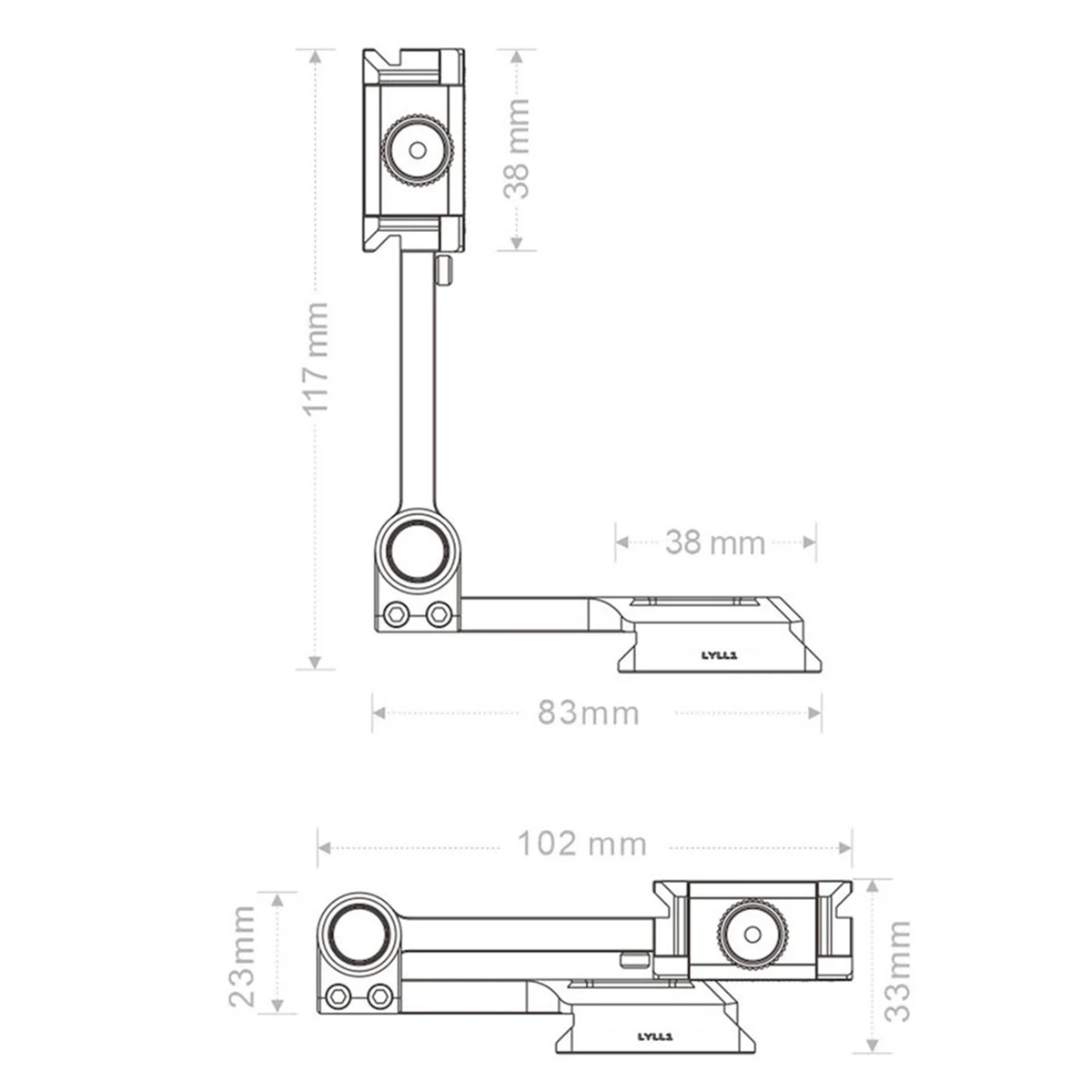 Soporte en L para cámara, placa de liberación rápida Arca, montaje Vertical para filmación con zapata fría de 1/4 pulgadas para cámara SLR DSLR