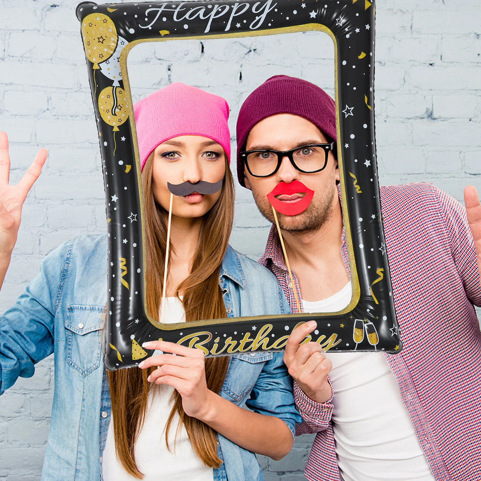 Inflatable Photo Frame Booth Props Birthday Picture Frames Selfie Party Decor Pvc Decorations for