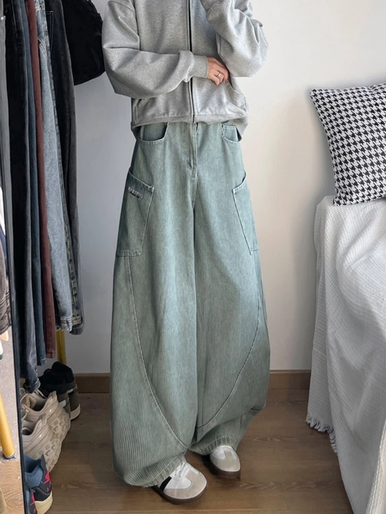 

Мужские джинсы American Sle прямого кроя для работы, широкие брюки-карго, осенне-зимние брюки Cleanfit, молодежная мода