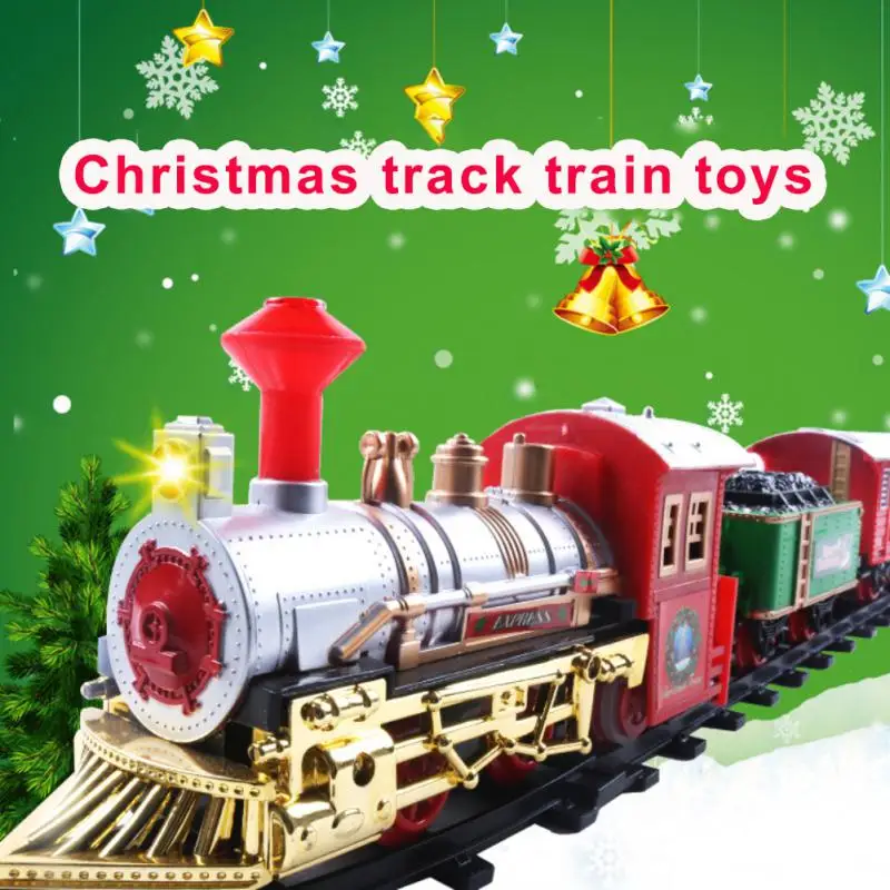Christmas Train Electric Train Set For Christmas Tree Track Car Christmas Decoration Trains Noel Gift Round Rail Train Carousel