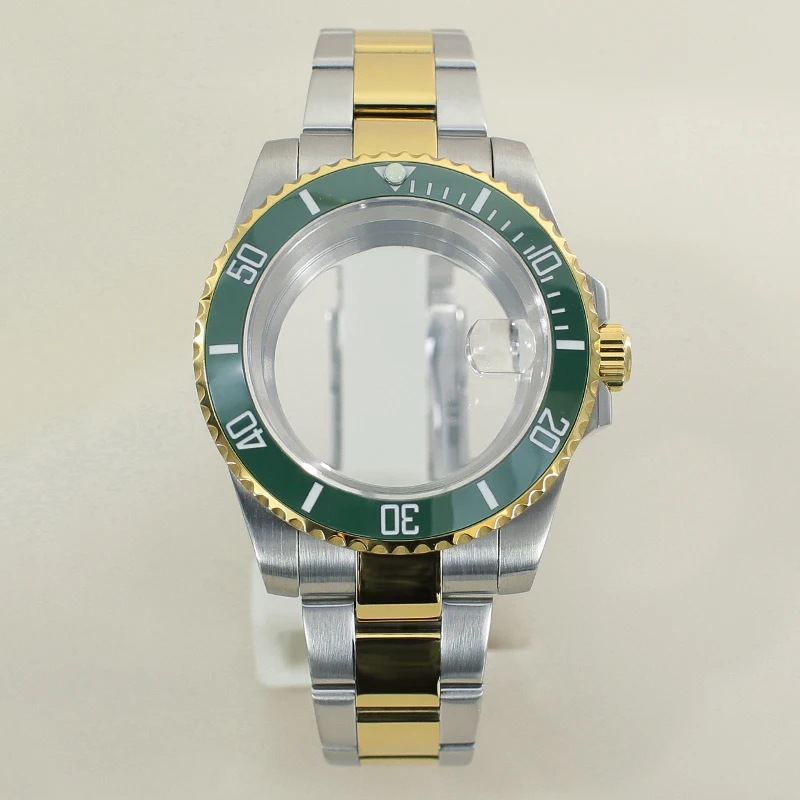 

40mm Sterile Watch Case stainless steel bracelet Sapphire Glass For NH35 NH36 NH34 8215 Eta2824 Movement 28.5mm Dial Sea Dweller