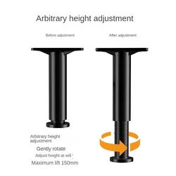 Plastic Steel Furniture Legs with Load-bearing Bracket, Bed Frame Support Column and Adjustable Foot