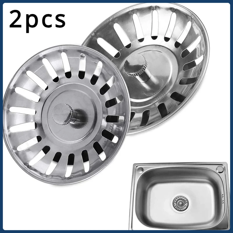 

2pcs Kitchen Sink Strainer Stopper Waste Plug Sink Filter Filtre Sink Strainer Filter Floor Drain Kitchen Tools Practical tools