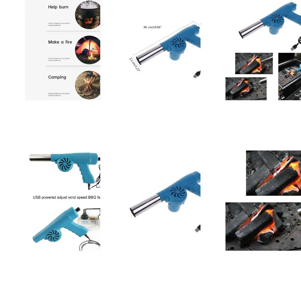 

Ручной вентилятор для барбекю с питанием от USB, воздуходувка для кемпинга, пикника, приготовления пищи