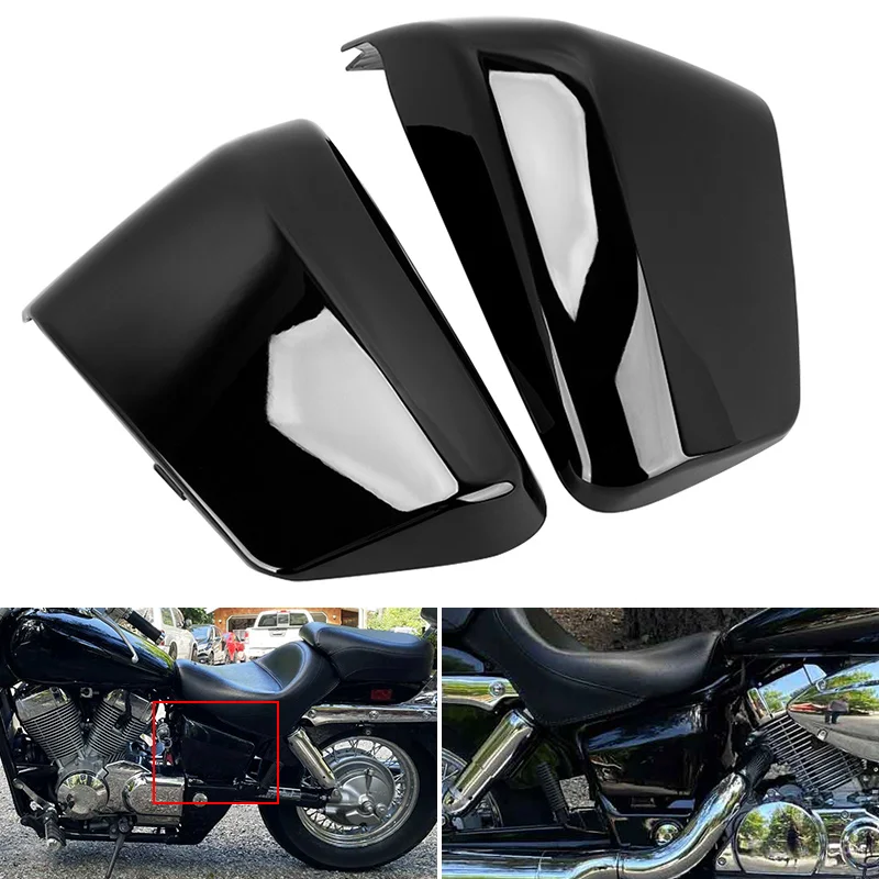 

Motorcycle Black ABS Battery Side Cover Fairing Guard For Honda Shadow ACE VT400 VT750 VT 400 750 2004-2013