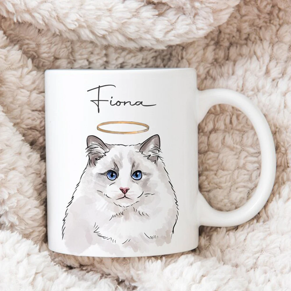 

Personalized Cat Mom Mugs And Dog Cups with Pet Photos Customizable Ceramic Coffee Cups Unique Gift for Pet Owners