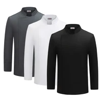 Pizzaiolo-uniforme de Chef para restaurante, chaquetas de cocinero, servicio de comida, cocina, disfraz de panadería, cafetería, camarero, ropa de trabajo de otoño e invierno